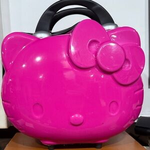 Hello Kitty Suitcase Pink 3D Sanrio Hardshell Rolling Bag Luggage